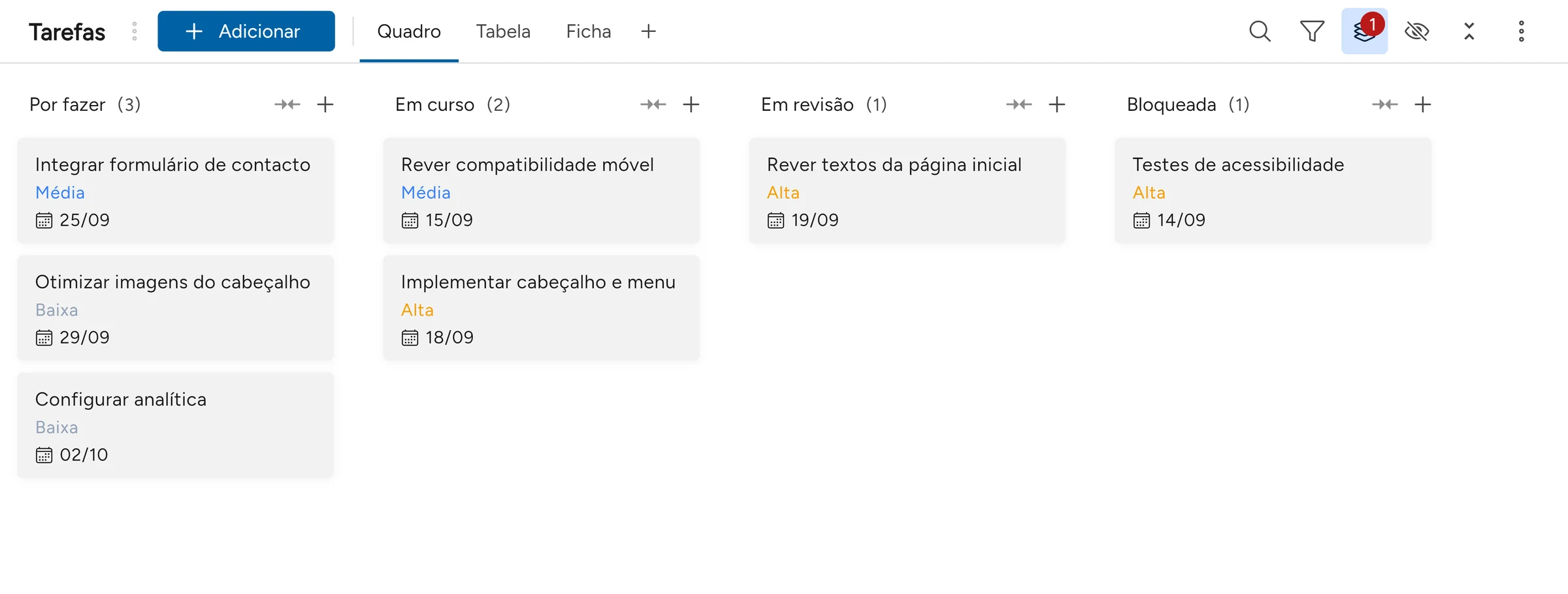 Detalhe da interface OutDo: Várias formas de trabalhar.